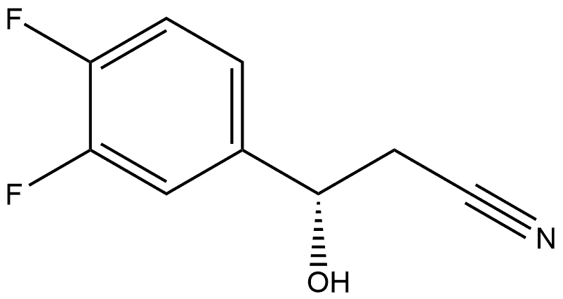 Benzenepropanenitrile, 3,4-difluoro-β-hydroxy-, (βS)- Structure
