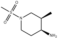 4-Piperidinamine, 3-methyl-1-(methylsulfonyl)-, (3R,4S)-|(3R,4S)-3-甲基-1-(甲磺酰基)哌啶-4-胺