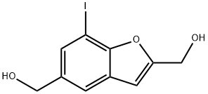 (7-碘代苯并呋喃-2,5-二基)二甲醇, 2640064-29-3, 结构式