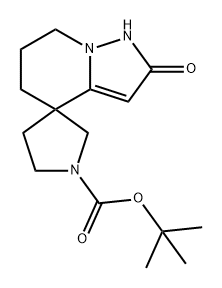 Spiro[pyrazolo[1,5-a]pyridine-4(5H),3'-pyrrolidine]-1'-carboxylic acid, 1,2,6,7-tetrahydro-2-oxo-, 1,1-dimethylethyl ester Struktur