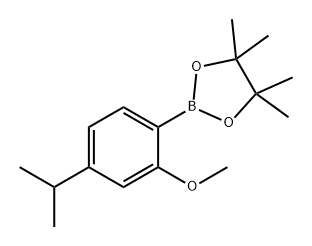 1,3,2-Dioxaborolane, 2-[2-methoxy-4-(1-methylethyl)phenyl]-4,4,5,5-tetramethyl- Structure