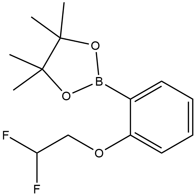 1,3,2-Dioxaborolane, 2-[2-(2,2-difluoroethoxy)phenyl]-4,4,5,5-tetramethyl- Structure