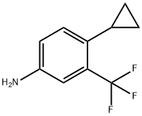 4-环丙基-3-(三氟甲基)苯胺,2640640-21-5,结构式