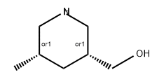 3-Piperidinemethanol, 5-methyl-, (3R,5S)-rel- Struktur