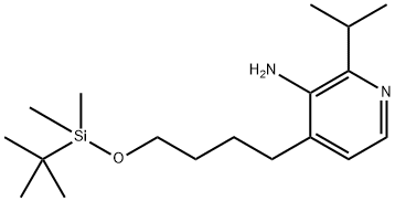 3-Pyridinamine, 4-[4-[[(1,1-dimethylethyl)dimethylsilyl]oxy]butyl]-2-(1-methylethyl)- Structure