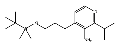3-Pyridinamine, 4-[3-[[(1,1-dimethylethyl)dimethylsilyl]oxy]propyl]-2-(1-methylethyl)- Structure