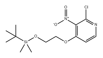 Pyridine, 2-chloro-4-[2-[[(1,1-dimethylethyl)dimethylsilyl]oxy]ethoxy]-3-nitro- Struktur
