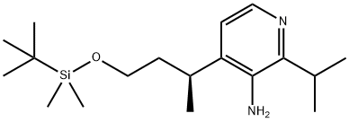 3-Pyridinamine, 4-[(1S)-3-[[(1,1-dimethylethyl)dimethylsilyl]oxy]-1-methylpropyl]-2-(1-methylethyl)- Structure
