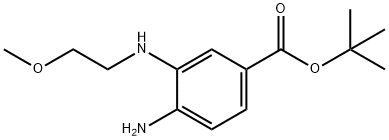 Benzoic acid, 4-amino-3-[(2-methoxyethyl)amino]-, 1,1-dimethylethyl ester Structure