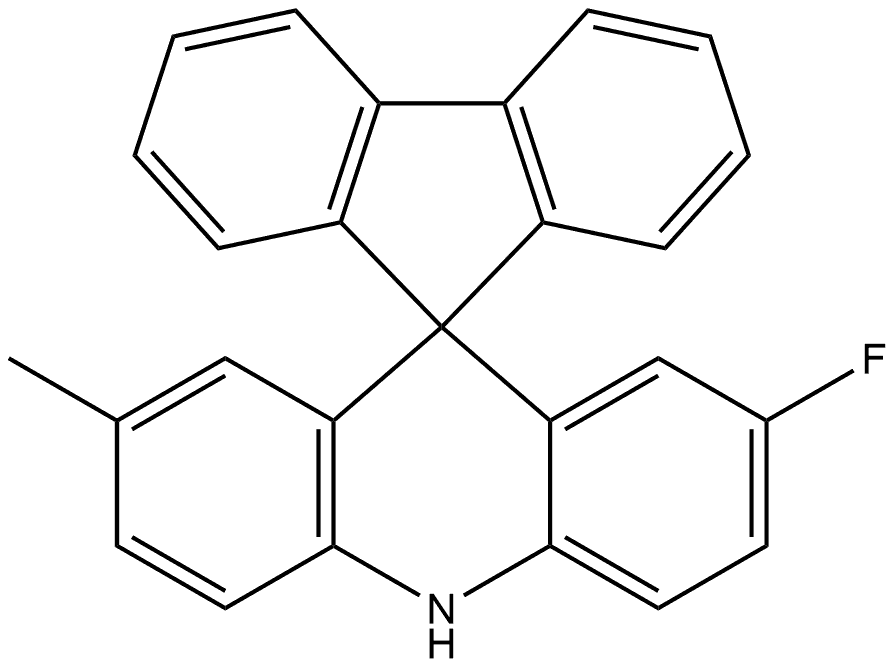 2-氟-7-甲基-10H-螺[吖啶-9,9'-芴] 结构式