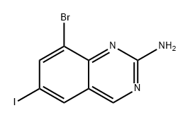 8-溴-6-碘喹唑啉-2-胺, 2641328-66-5, 结构式