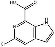 5-氯-1H-吡咯并[2,3-C]吡啶-7-羧酸 结构式