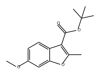 3-Benzofurancarboxylic acid, 6-methoxy-2-methyl-, 1,1-dimethylethyl ester Structure