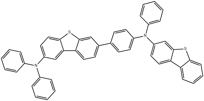 7-(4-(二苯并[B,D]噻吩-3-基(苯基)胺)苯基)-N,N-二苯基二苯并[B,D]噻吩-2-胺,2641671-54-5,结构式