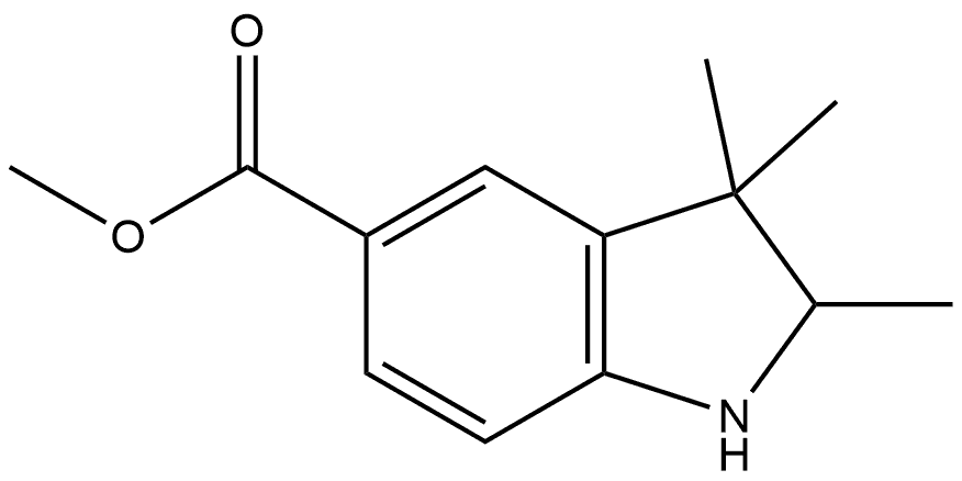 Methyl 2,3-dihydro-2,3,3-trimethyl-1H-indole-5-carboxylate,2641786-51-6,结构式