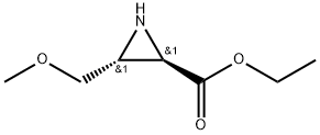 2-Aziridinecarboxylic acid, 3-(methoxymethyl)-, ethyl ester, (2R,3R)- 化学構造式