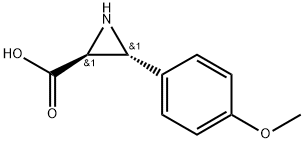 2-Aziridinecarboxylic acid, 3-(4-methoxyphenyl)-, (2S,3R)- Structure