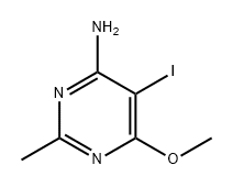 5-碘-6-甲氧基-2-甲基嘧啶-4-胺 结构式