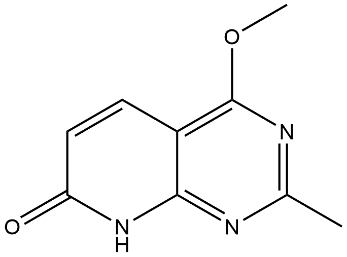 4-甲氧基-2-甲基-8H-吡啶并[2,3-D]嘧啶-7-酮, 2641906-05-8, 结构式