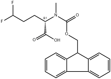 L-Norvaline, N-[(9H-fluoren-9-ylmethoxy)carbonyl]-5,5-difluoro-N-methyl- Structure