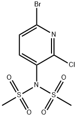 Methanesulfonamide, N-(6-bromo-2-chloro-3-pyridinyl)-N-(methylsulfonyl)- Structure