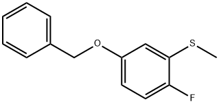 (5-(Benzyloxy)-2-fluorophenyl)(methyl)sulfane Structure