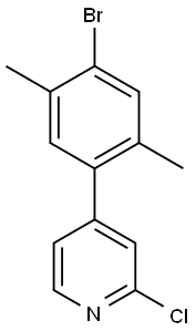 4-(4-Bromo-2,5-dimethylphenyl)-2-chloropyridine Structure