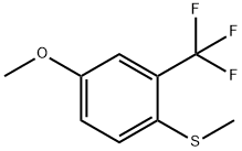 (4-Methoxy-2-(trifluoromethyl)phenyl)(methyl)sulfane Structure