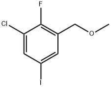 1-Chloro-2-fluoro-5-iodo-3-(methoxymethyl)benzene Structure