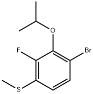 (4-Bromo-2-fluoro-3-isopropoxyphenyl)(methyl)sulfane Structure