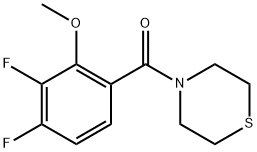 (3,4-difluoro-2-methoxyphenyl)(thiomorpholino)methanone Structure