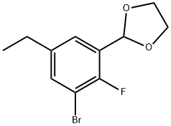 2-(3-Bromo-5-ethyl-2-fluorophenyl)-1,3-dioxolane Structure