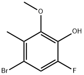 4-Bromo-6-fluoro-2-methoxy-3-methylphenol Structure
