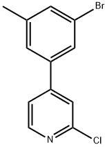 4-(3-Bromo-5-methylphenyl)-2-chloropyridine Structure