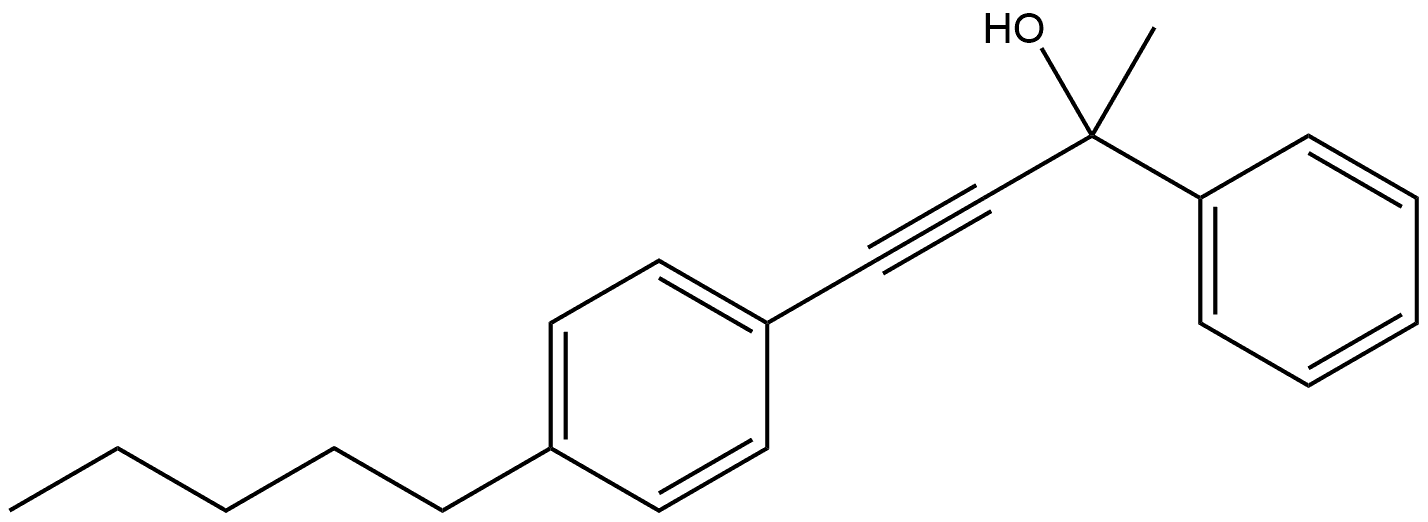 α-Methyl-α-[2-(4-pentylphenyl)ethynyl]benzenemethanol Structure