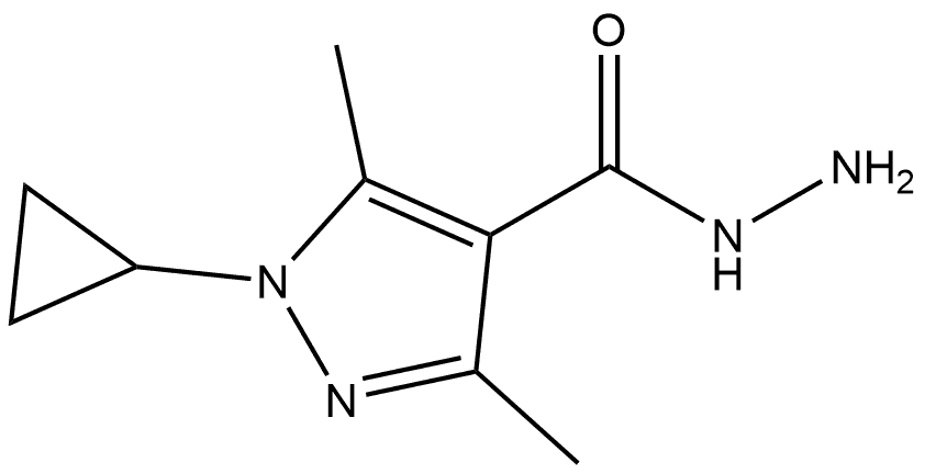 1-Cyclopropyl-3,5-dimethyl-1H-pyrazole-4-carbohydrazide Structure