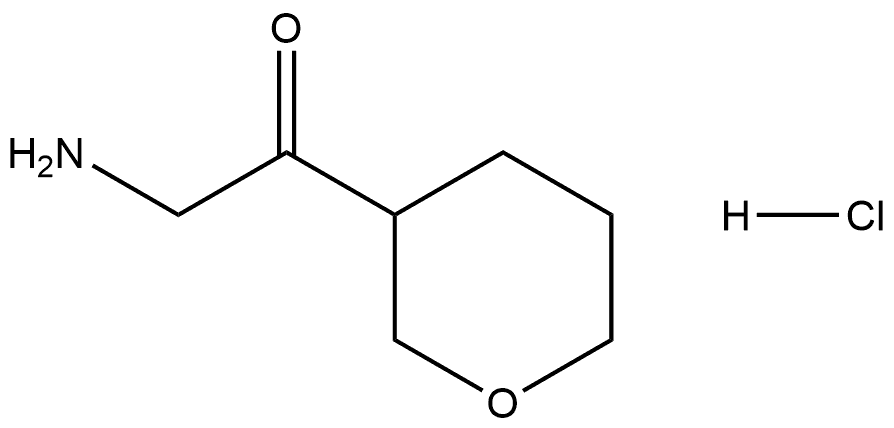 2-amino-1-(tetrahydro-2H-pyran-3-yl)ethan-1-one hydrochloride Structure