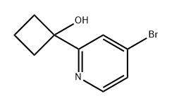 1-(4-溴吡啶-2-基)环丁烷-1-醇 结构式