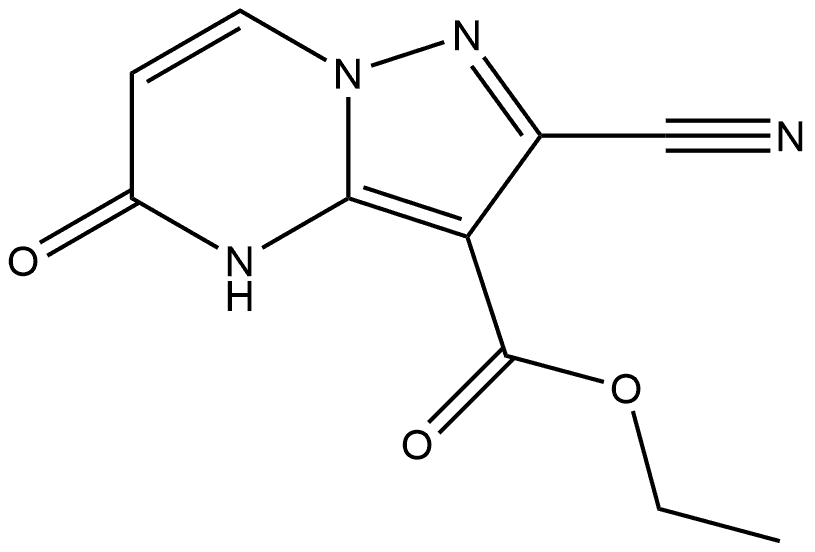 Ethyl 2-cyano-5-oxo-4,5-dihydropyrazolo[1,5-a]pyrimidine-3-carboxylate Struktur