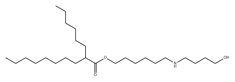 Decanoic acid, 2-hexyl-, 6-[(4-hydroxybutyl)amino]hexyl ester,2644752-88-3,结构式