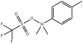 Methanesulfonic acid, 1,1,1-trifluoro-, dimethyl(4-methylphenyl)silyl ester Structure