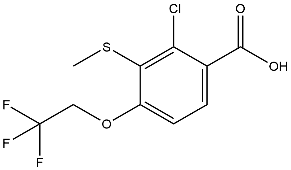 2-Chloro-3-(methylthio)-4-(2,2,2-trifluoroethoxy)benzoic acid 结构式