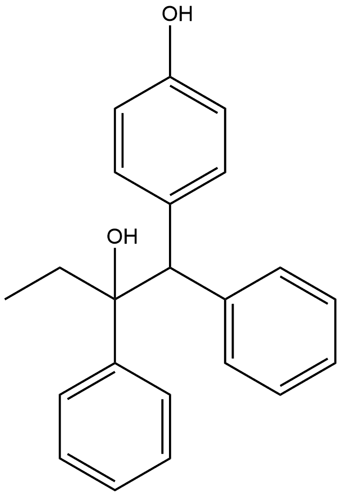 α-Ethyl-4-hydroxy-α,β-diphenylbenzeneethanol Structure