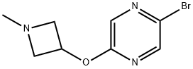 Pyrazine, 2-bromo-5-[(1-methyl-3-azetidinyl)oxy]- Struktur