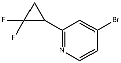 Pyridine, 4-bromo-2-(2,2-difluorocyclopropyl)- Structure
