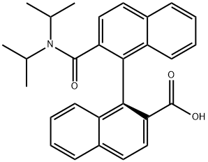 [1,1'-Binaphthalene]-2-carboxylic acid, 2'-[[bis(1-methylethyl)amino]carbonyl]-, (1S)- Struktur