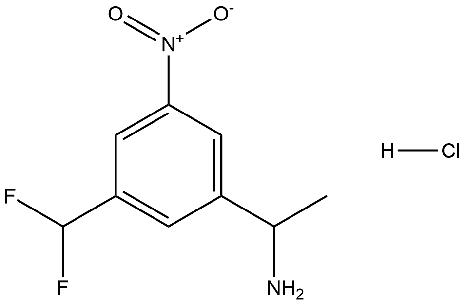 1-(3-(Difluoromethyl)-5-nitrophenyl)ethan-1-amine hydrochloride Struktur