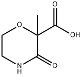 2-Morpholinecarboxylic acid, 2-methyl-3-oxo- Structure