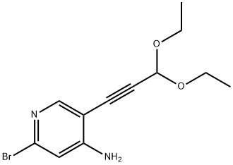 2-Bromo-5-(3,3-diethoxy-1-propyn-1-yl)-4-pyridinamine Structure