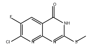 Pyrido[2,3-d]pyrimidin-4(3H)-one, 7-chloro-6-fluoro-2-(methylthio)- Struktur